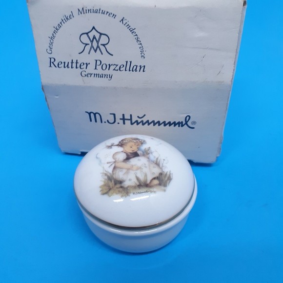 Vtg Reutter Porcelain Germany Hummel Lily Of The Valley Small Trinket Dish - Picture 10 of 10